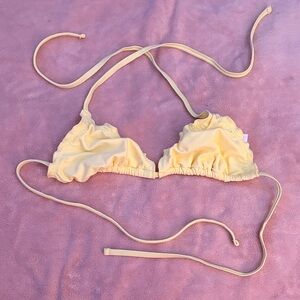 Yellow Triangle Bikini Top
